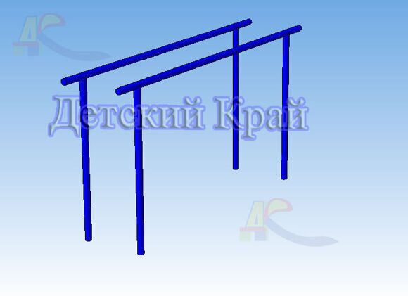 Брусья гимнастические мужские параллельные с деревянными жердями